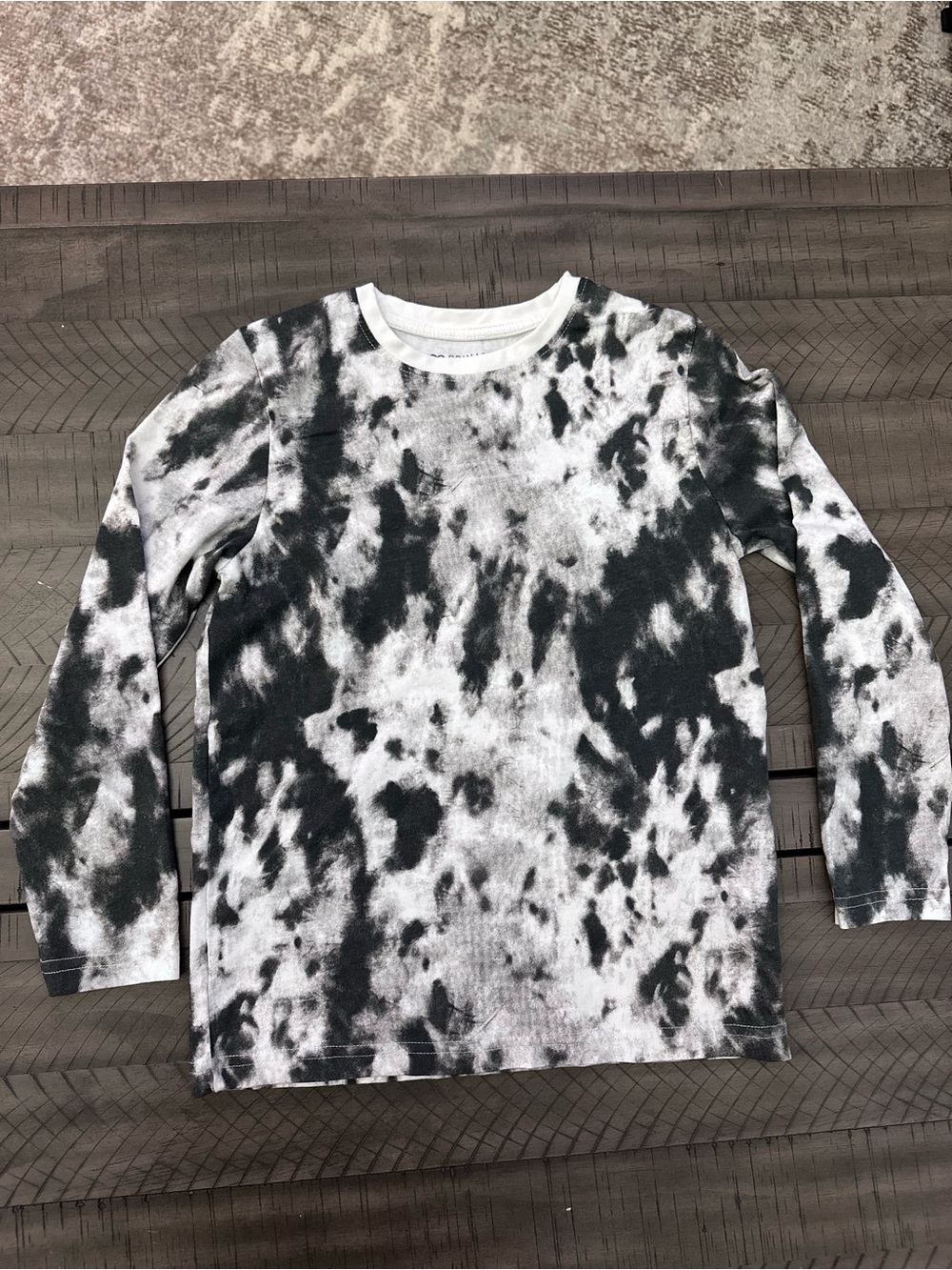 Primark Black & White Tie Dye Long Sleeve Tee